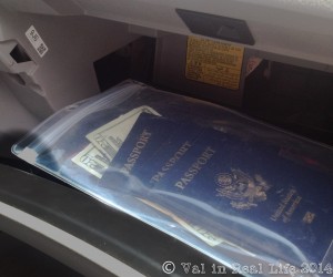 Extra cash and passports are easy to throw into the glove box.